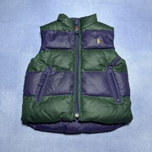 Ralph Lauren Polo Pony &‎ Crest Toddler Reversible Jacket Down Puffer Vest Sz 2T